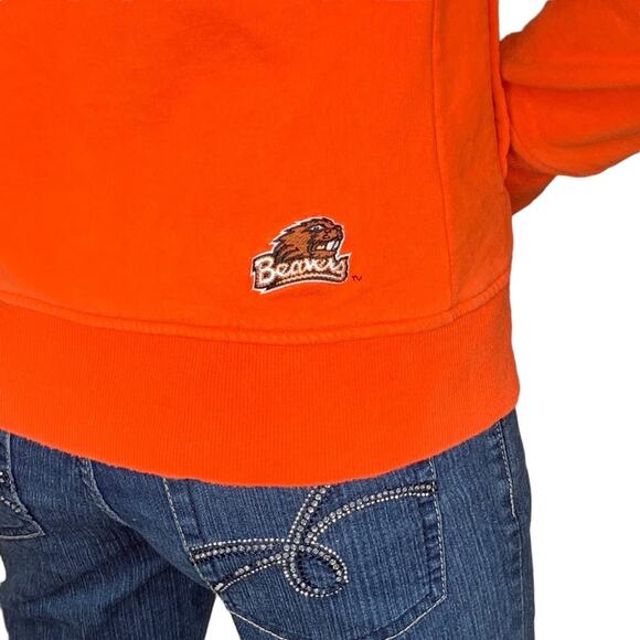 Columbia Beavers Hoodie Orange Zipper Down Two Front Pockets Size S - Picture 9 of 13
